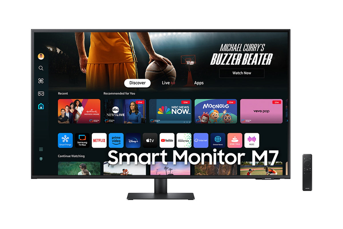 Samsung Smart Monitor M7 - 109.2 cm (43&quot;) - 3840 x 2160 pixels 4K UHD LCD Monitor with Remote