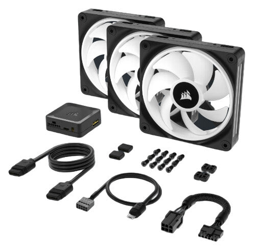 Corsair iCUE LINK QX120 RGB - Computer Case Fan in Black - 120mm (pack of 3)