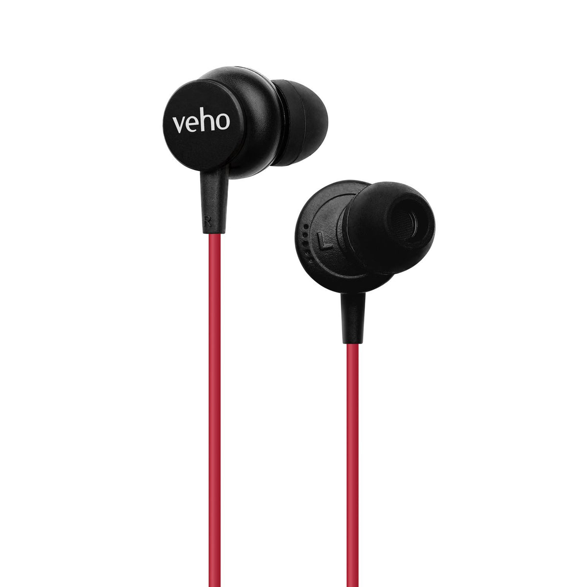 Veho Z-3 In-Ear Stereo Headphones with Built-in Microphone and Remote Control – Red (VEP-105-Z3-R)