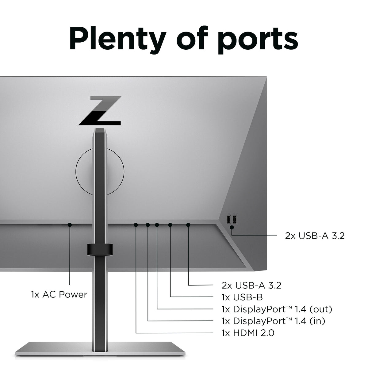 HP Z24Q G3 - 60.5 cm (23.8&quot;) - 2560 x 1440 pixels QHD Monitor