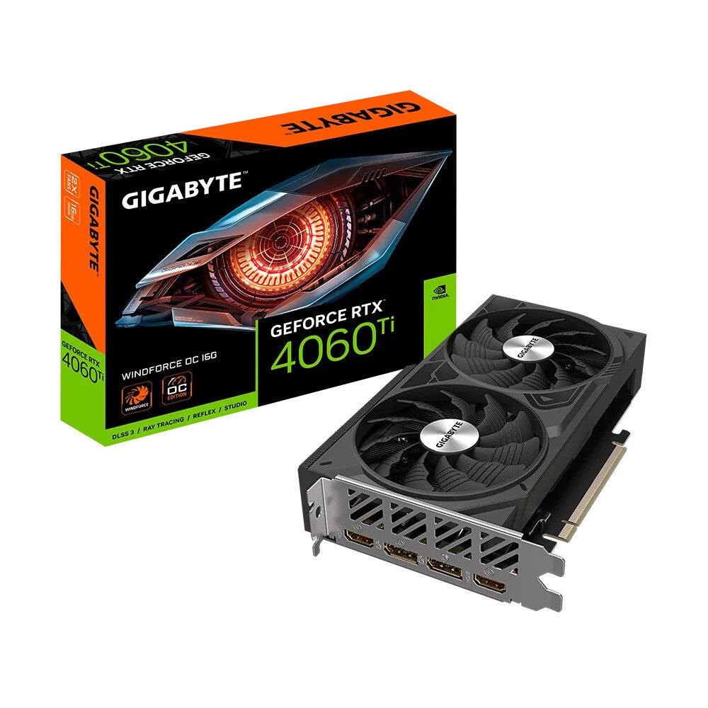 Gigabyte Windforce OC 16G - NVIDIA 16 GB GDDR6 GeForce RTX 4060 Ti graphics card