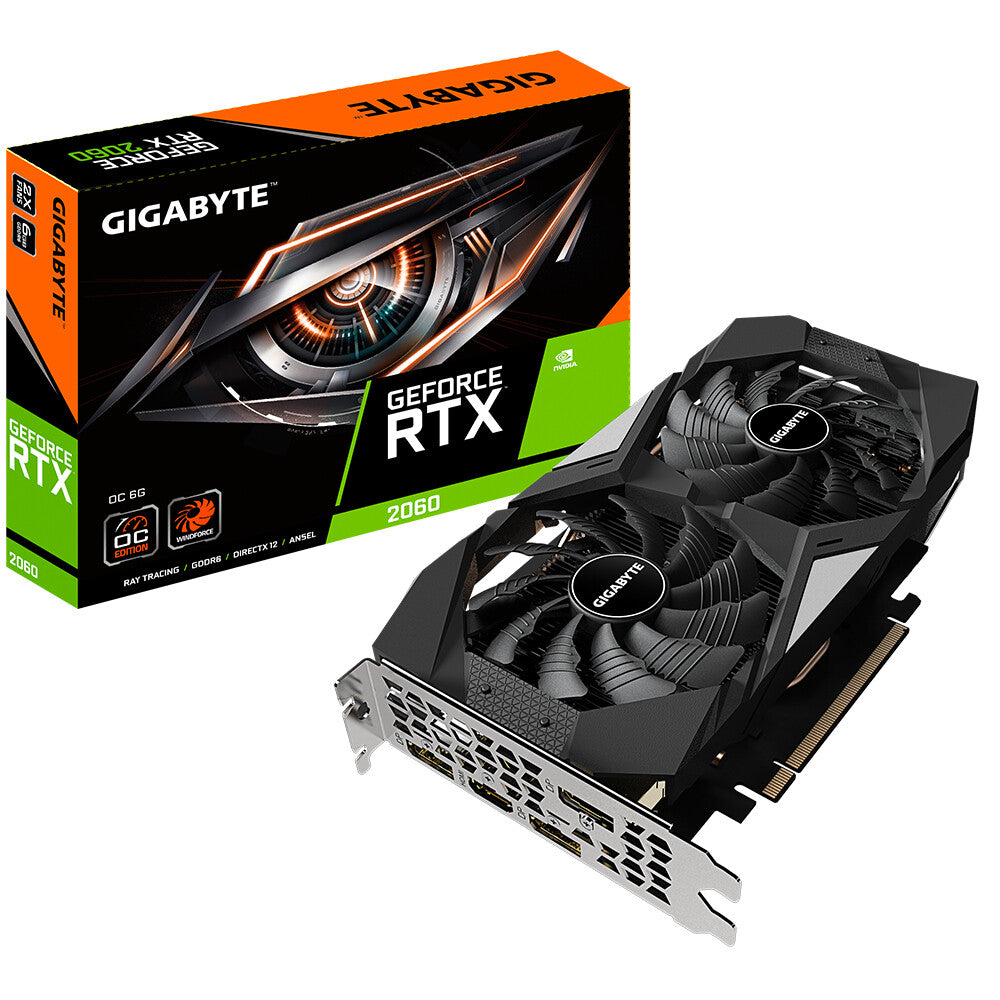 GIGABYTE OC - NVIDIA 6 GB GDDR6 GeForce RTX 2060 graphics card