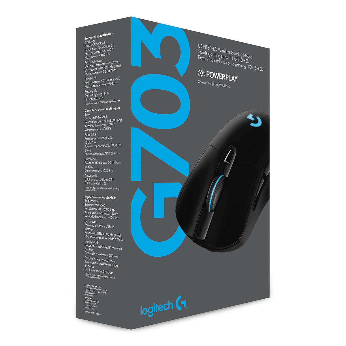 Logitech G - G703 LIGHTSPEED Wireless Gaming Mouse - 25,600 DPI