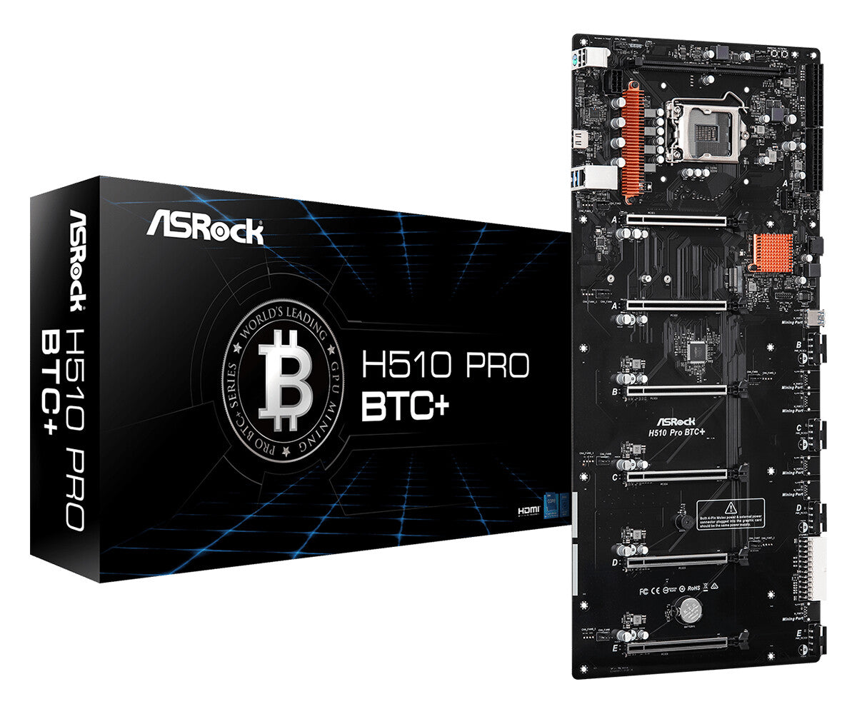 Asrock H510 Pro BTC+ motherboard - Intel H510 LGA 1200