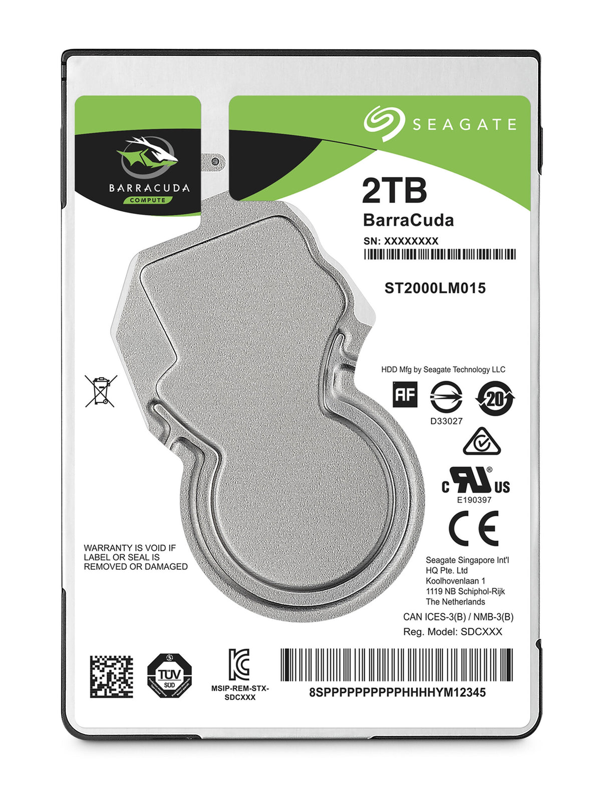 Seagate Barracuda - 5.4K RPM Serial ATA III 2.5&quot; HDD - 2 TB