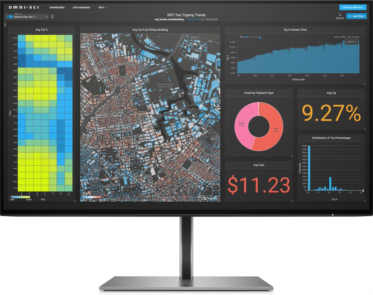 HP Z24f G3 computer monitor 60.5 cm (23.8&quot;) 1920 x 1080 pixels Full HD Silver