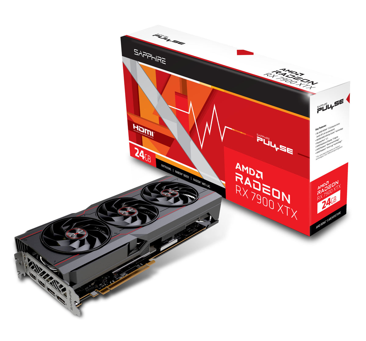 Sapphire PULSE - AMD 24 GB GDDR6 Radeon RX 7900 XTX graphics card