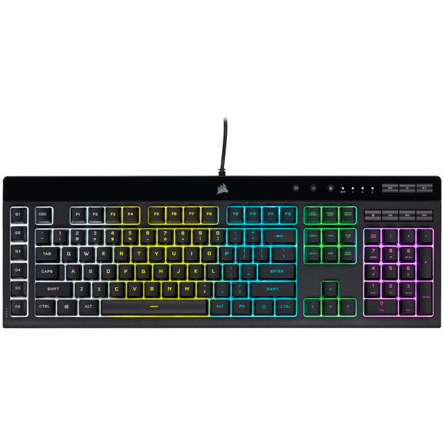 Corsair K55 RGB Pro - USB Wired RGB Mechanical Gaming keyboard in Black (UK QWERTY)