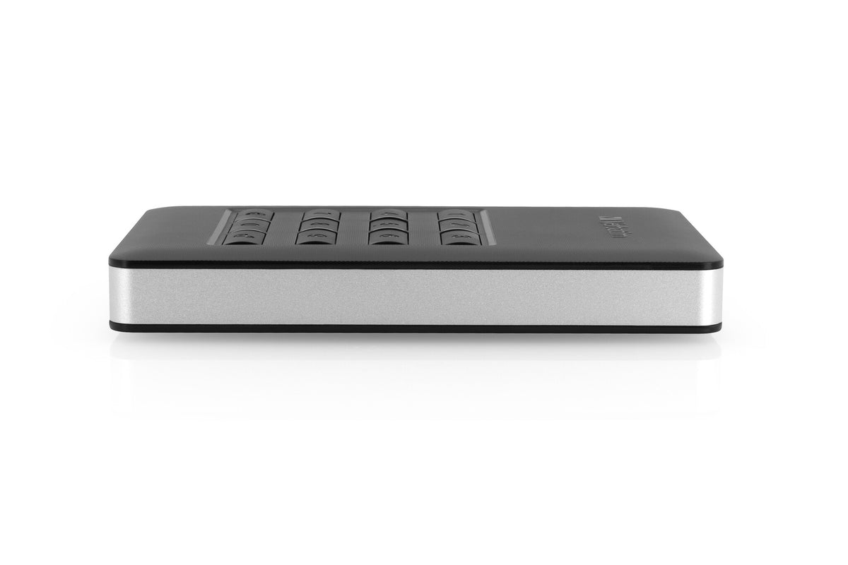 Verbatim Store &#39;n&#39; Go Secure Portable HDD with Keypad Access in Black / Silver - 2 TB