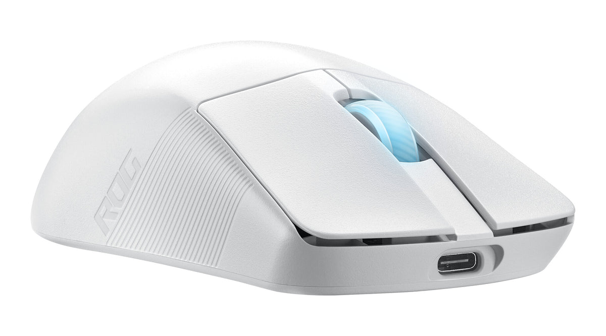 ASUS ROG Harpe Ace &quot;Aim Lab Edition&quot; - RF Wireless + Bluetooth + USB Type-C Opto-mechanical Mouse in White - 36,000 DPI