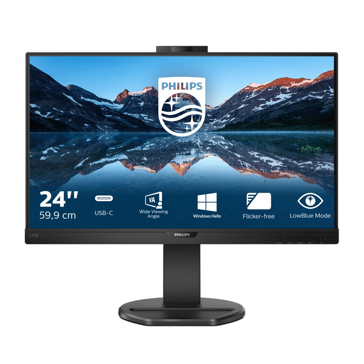 Philips B Line 243B9H/00 LED display 60.5 cm (23.8&quot;) 1920 x 1080 pixels Full HD Black Monitor