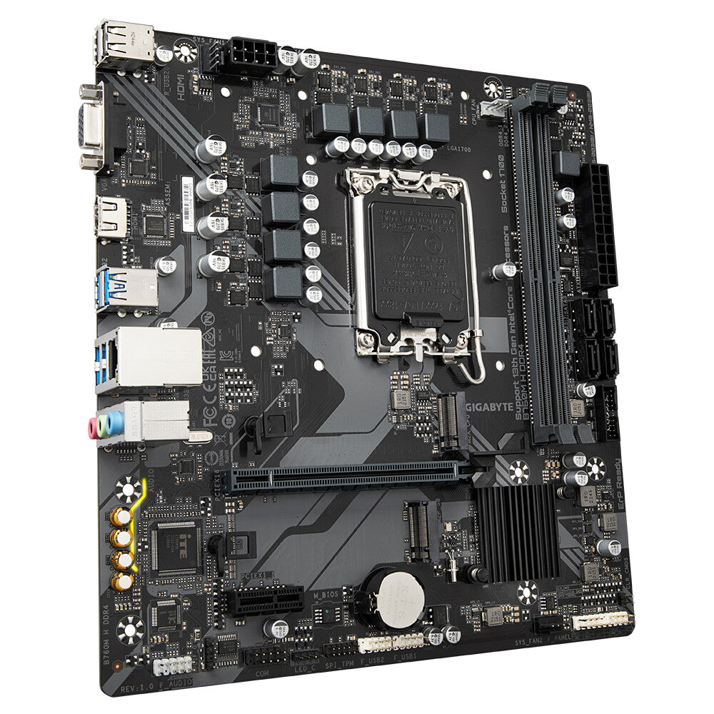 Gigabyte B760M H DDR4 (rev. 1.0) micro ATX motherboard - Intel B760 Express LGA 1700