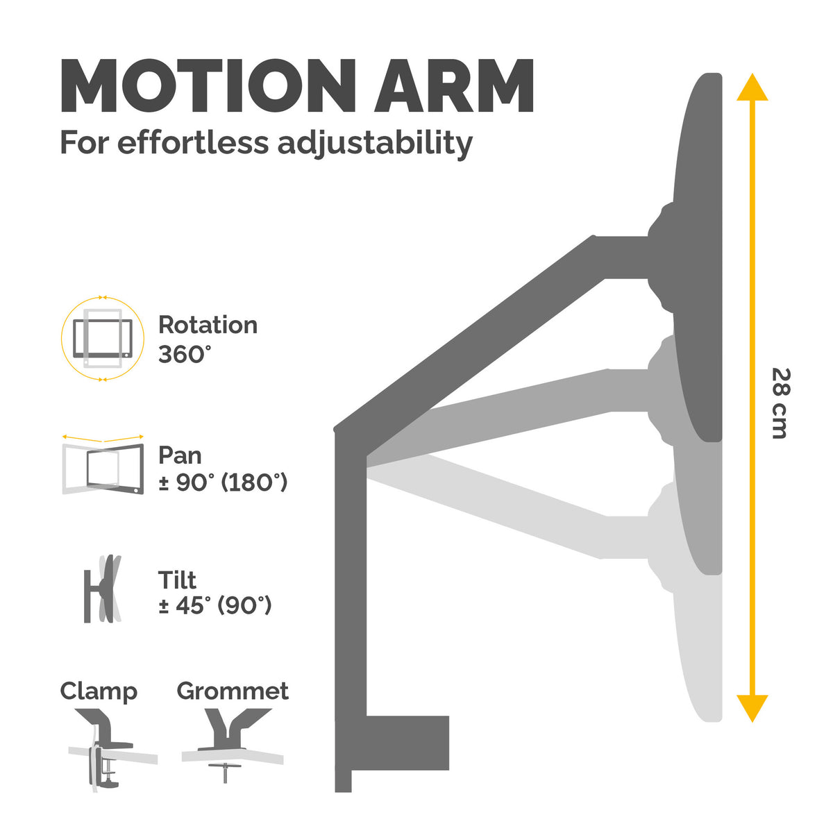 Fellowes Platinum Series 8056501 - Desk monitor mount for upto 81.3 cm (32&quot;)