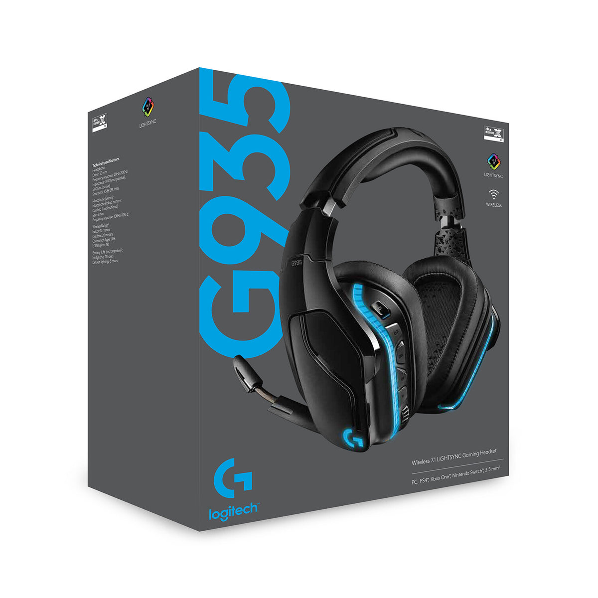 Logitech G - G935 LIGHTSYNC Wireless 7.1 Surround Sound  Gaming Headset in Black