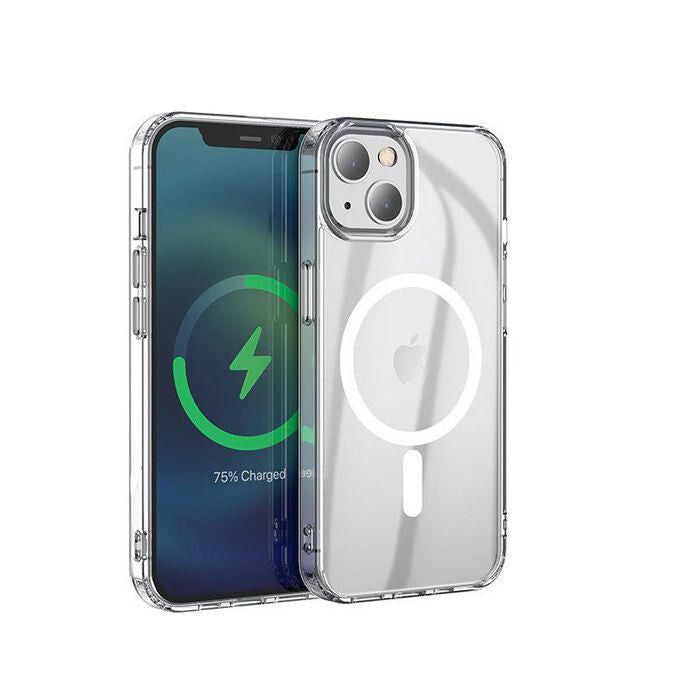 eSTUFF BERLIN Magnetic Hybrid mobile phone case for iPhone 13 Mini in Transparent