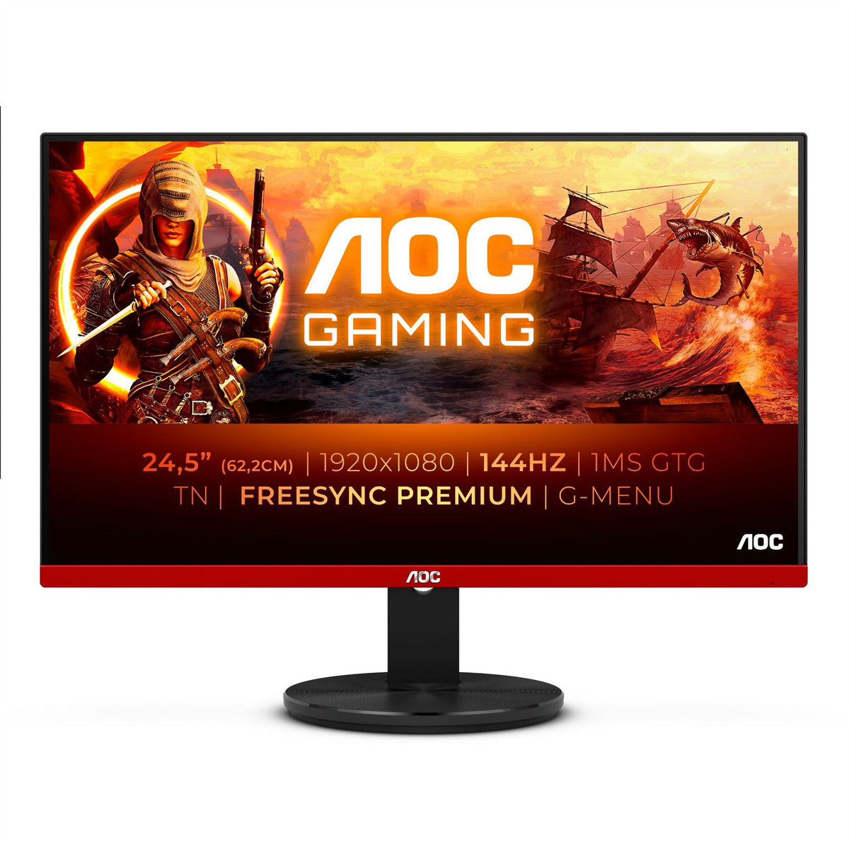 AOC 90 Series G2590FX Computer Monitor 62.2 cm (24.5&quot;) 1920 x 1080 pixels Full HD LCD Black