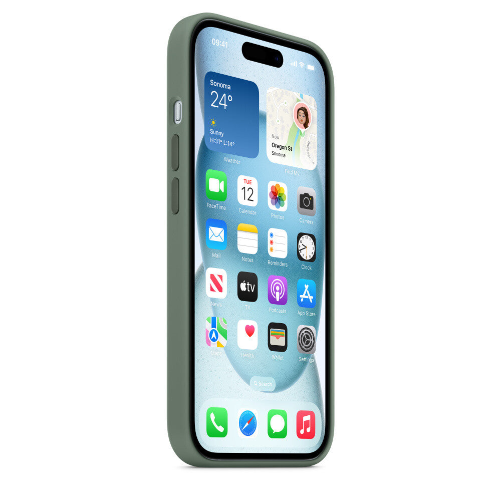 Apple iPhone 15 mobile phone case in Green