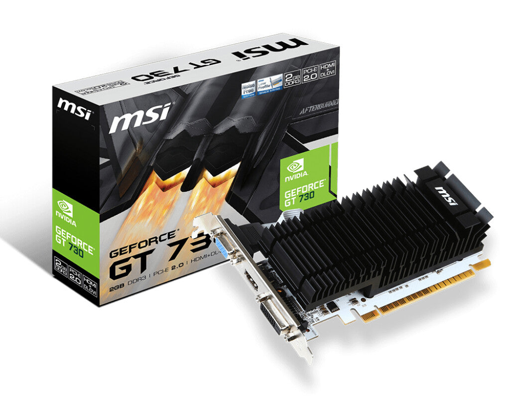 MSI Low Profile - NVIDIA 2 GB GDDR3 GeForce GT 730 graphics card