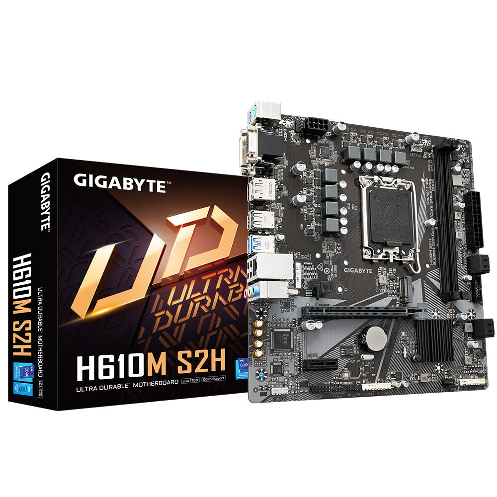 Gigabyte H610M S2H micro ATX motherboard - Intel H610 Express LGA 1700