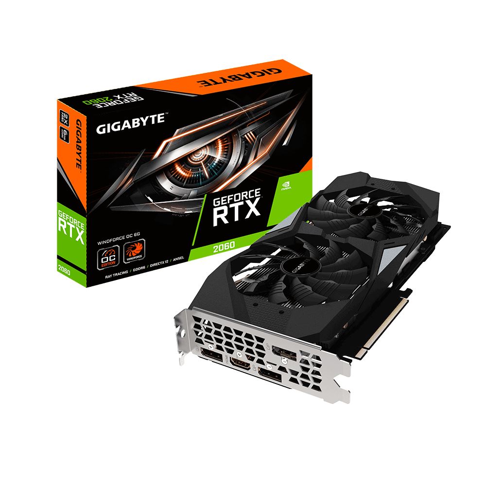 Gigabyte GeForce RTX 2060 WINDFORCE OC 6G Graphics Card