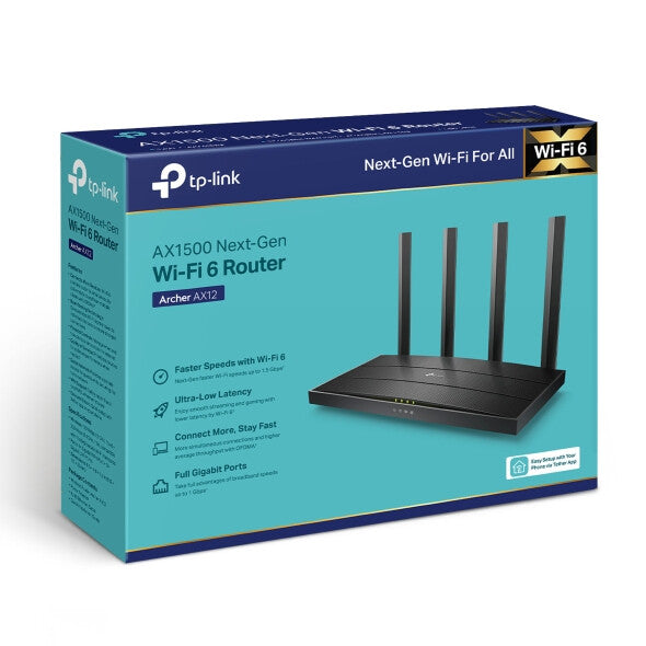 TP-Link Archer AX1500 - Dual-band (2.4 GHz / 5 GHz) wireless router in Black