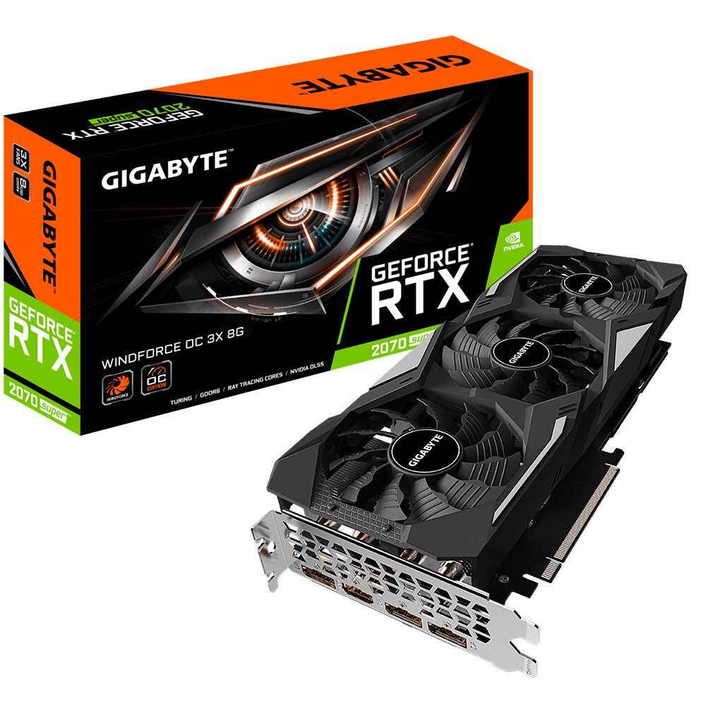 GIGABYTE WINDFORCE OC 3X - NVIDIA 8 GB GDDR6 GeForce RTX 2070 SUPER graphics card