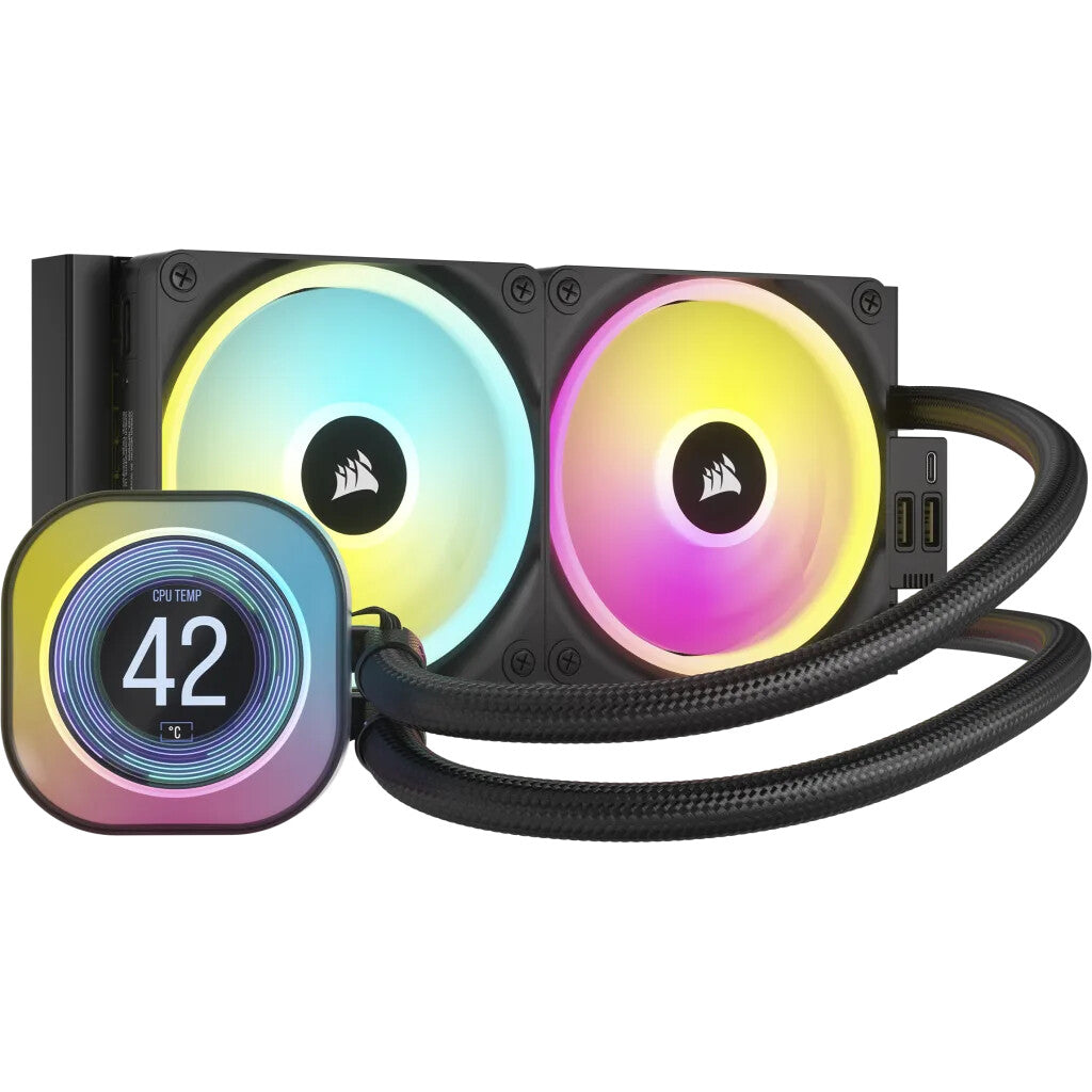 Corsair iCUE LINK H100i LCD - Liquid Processor Cooler in Black - 240mm