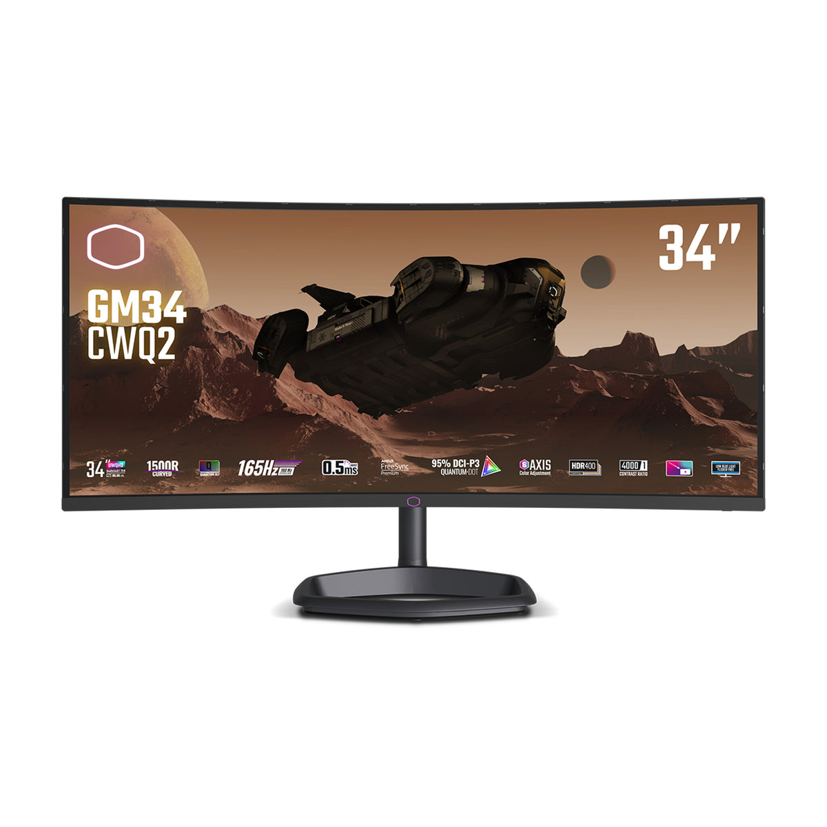 Cooler Master Gaming GM34-CWQ2 - 86.4 cm (34&quot;) - 3440 x 1440 pixels UltraWide Quad HD Monitor