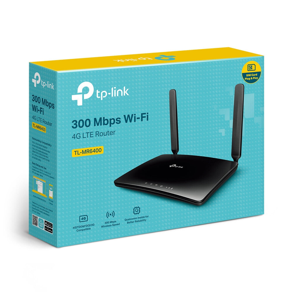 TP-Link TL-MR6400 - Fast Ethernet Single-band (2.4 GHz) 4G wireless router in Black