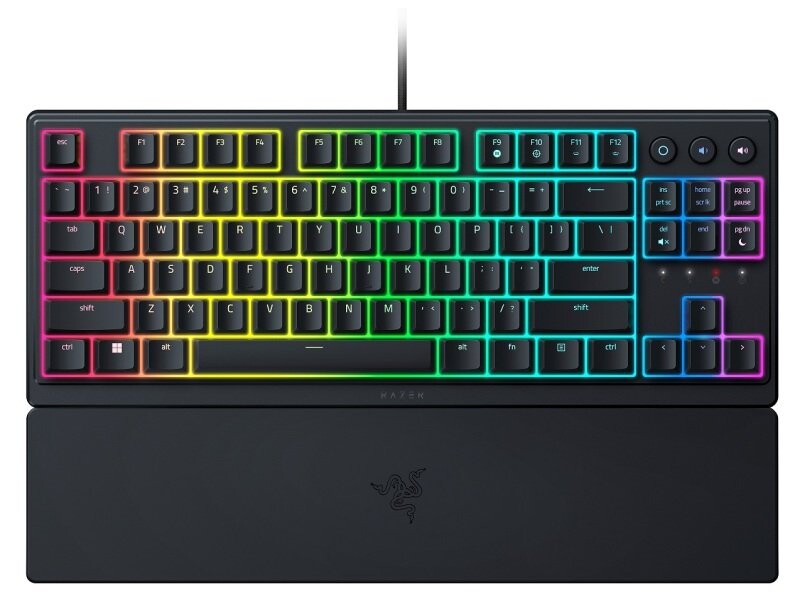 Razer Ornata V3 Tenkeyless - USB Wired RGB Mecha-membrane Gaming Keyboard in Black (QWERTY UK)