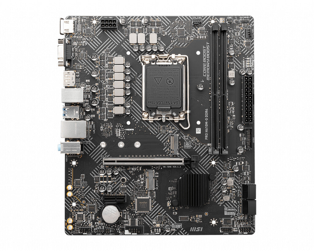 MSI PRO H610M-G DDR4 micro ATX motherboard - Intel H610 LGA 1700