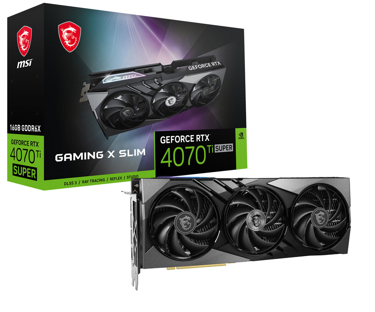 MSI GAMING X SLIM - NVIDIA 16 GB GDDR6X GeForce RTX 4070 Ti SUPER graphics card