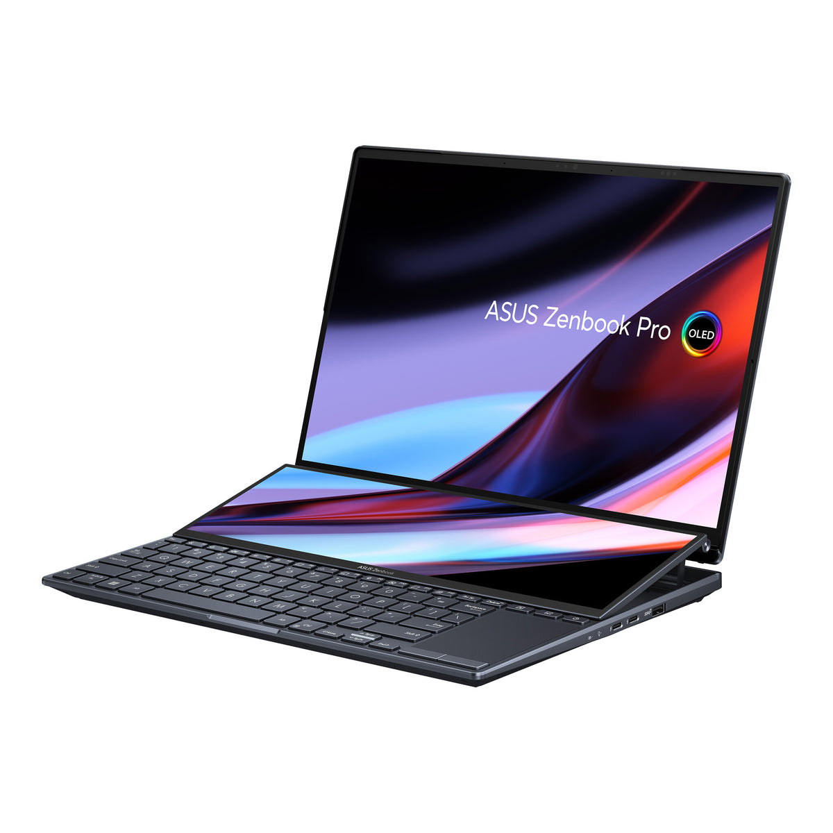 ASUS Zenbook Pro 14 Duo OLED Laptop - 36.8 cm (14.5&quot;) - Touchscreen - Intel® Core™ i7-12700H - 16 GB LPDDR5-SDRAM - 512 GB SSD - Wi-Fi 6E - Windows 11 Home - Black