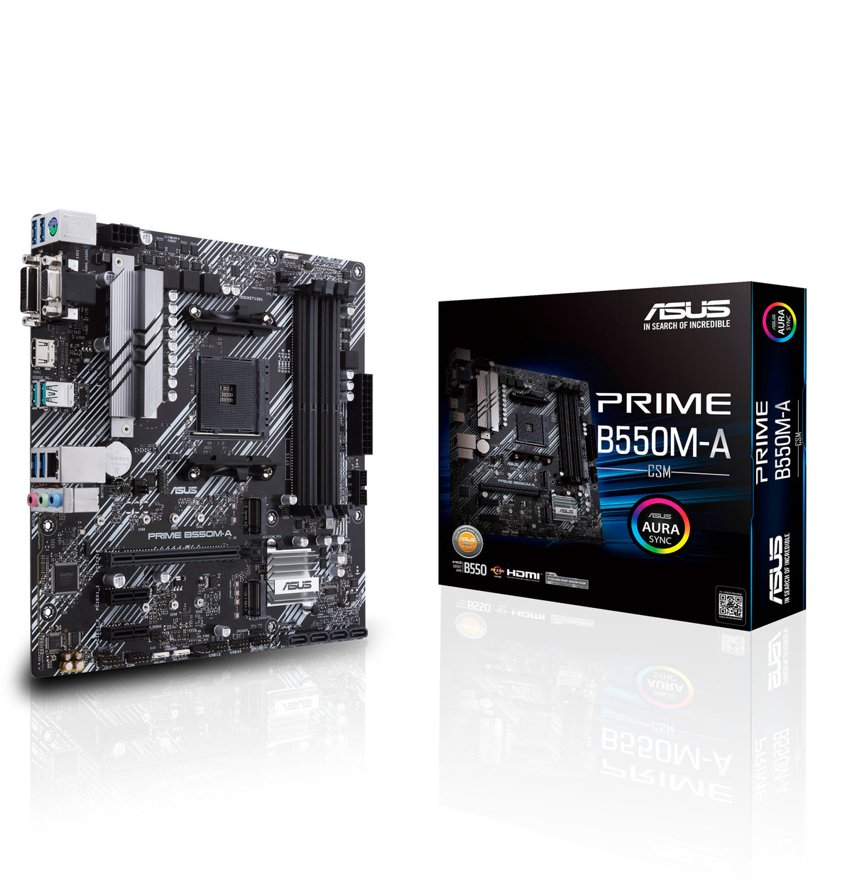 ASUS Prime B550M-A/CSM micro ATX motherboard- AMD B550 Socket AM4