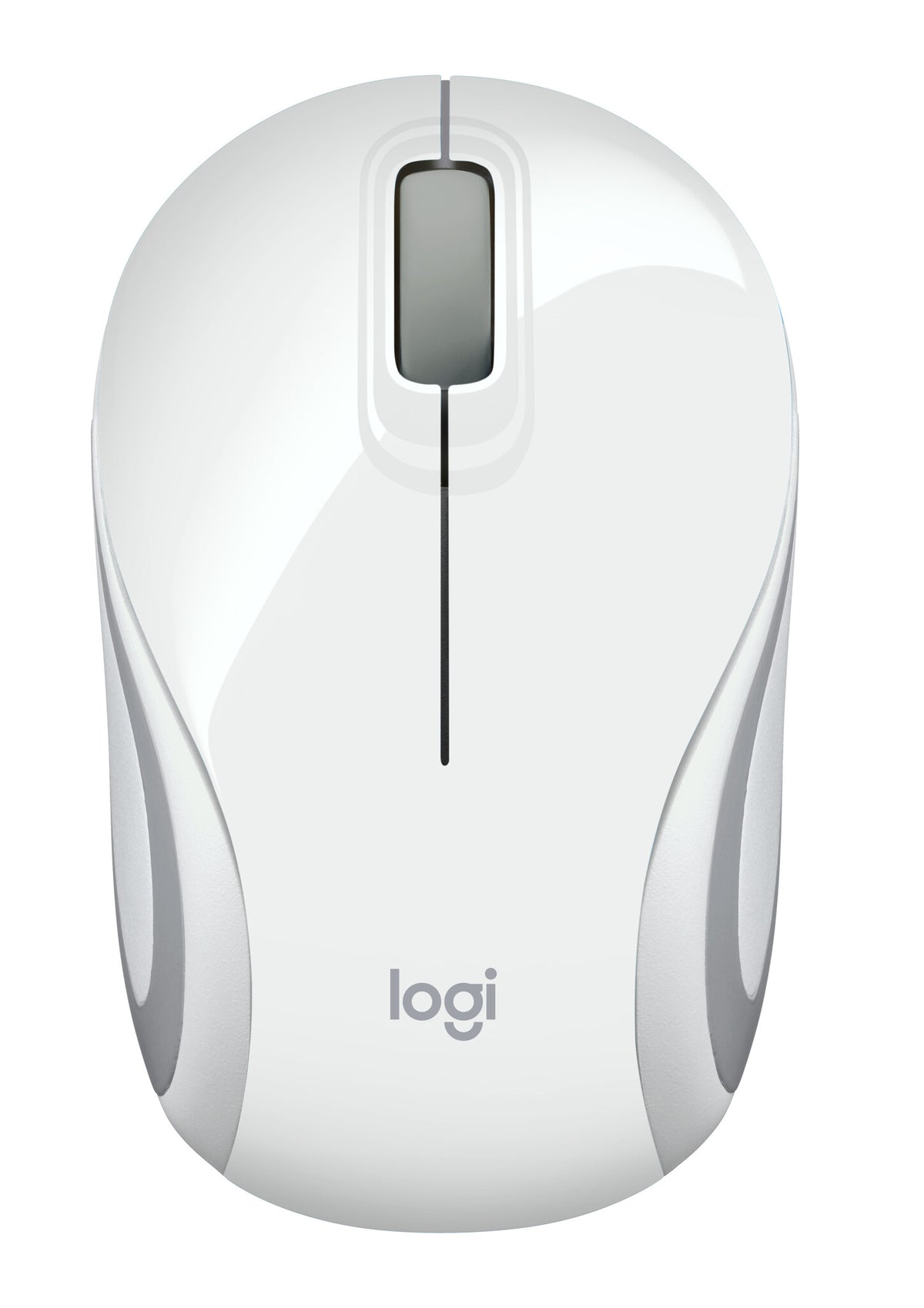 Logitech M187 - RF Wireless Mini Mouse in White / Silver - 1,000 DPI