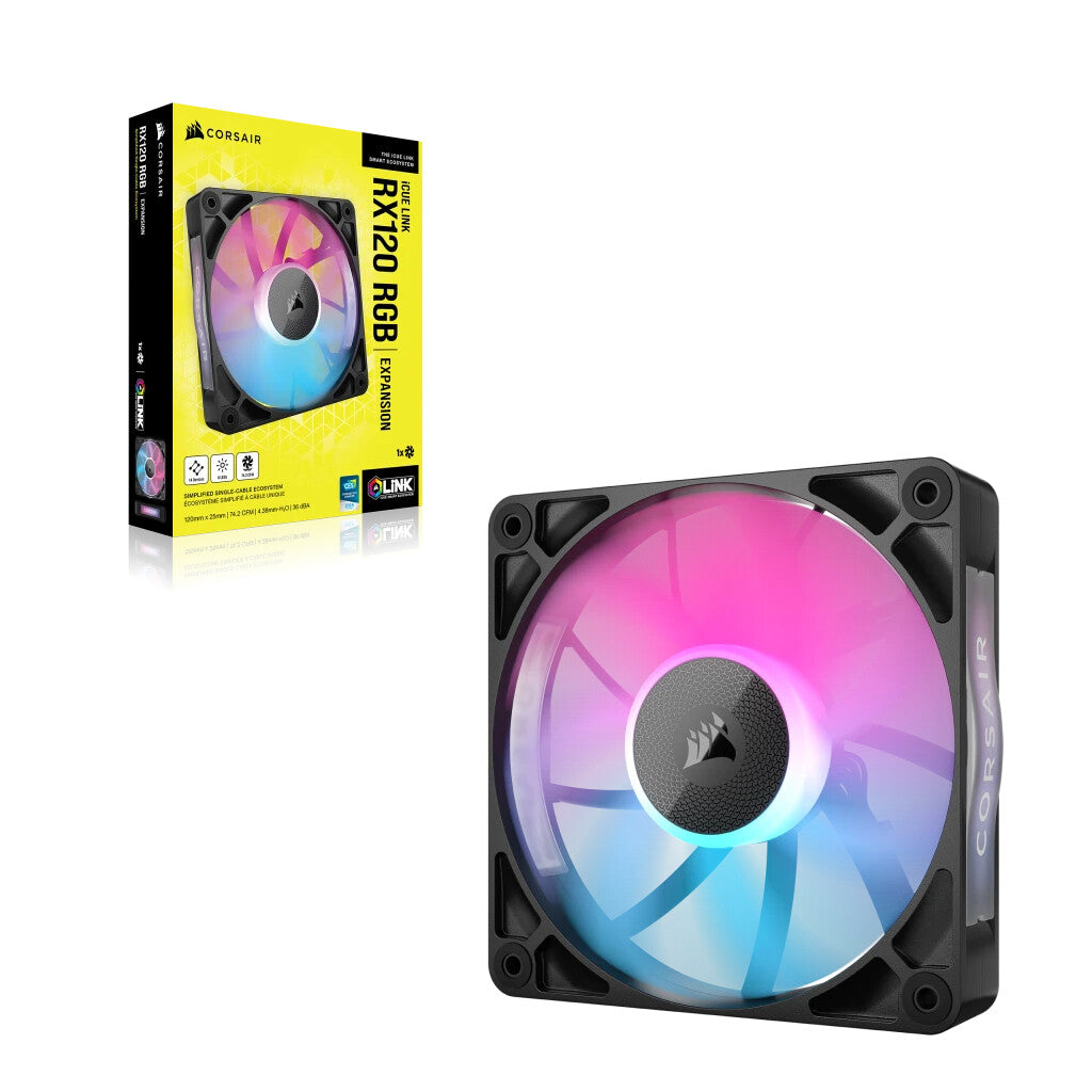 Corsair iCUE LINK RX120 RGB - Computer Case Fan in Black - 120mm