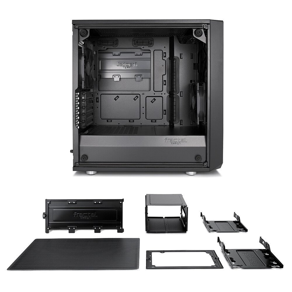 Fractal Design Meshify C Mini - MicroATX Mini Tower Case in Black