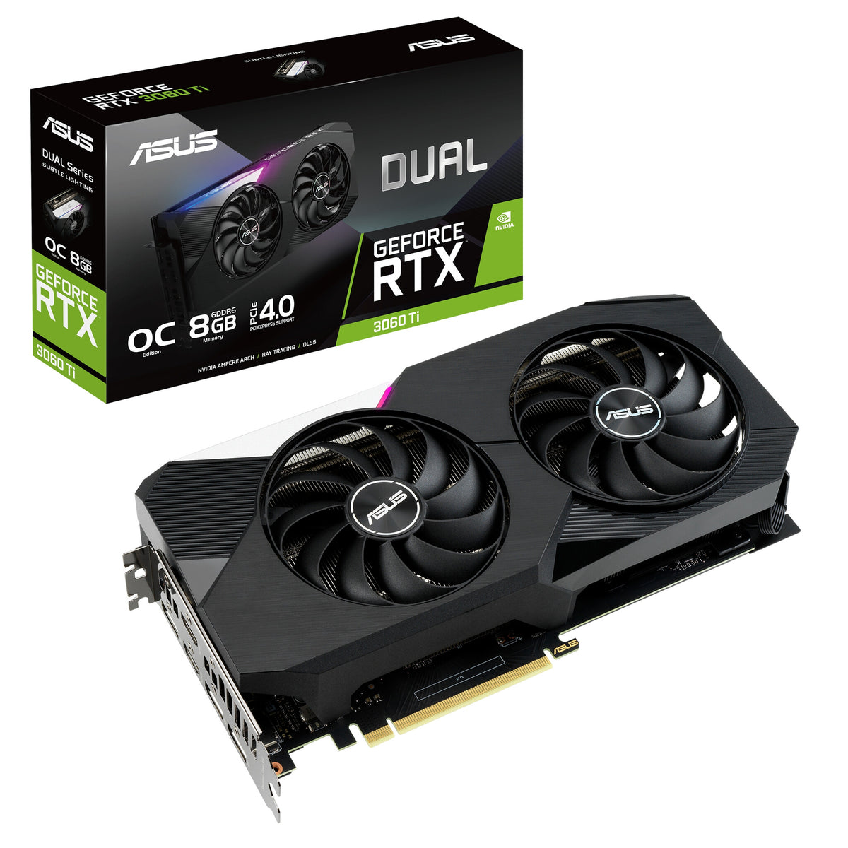 ASUS Dual OC - NVIDIA 8 GB GDDR6 GeForce RTX 3060 Ti graphics card