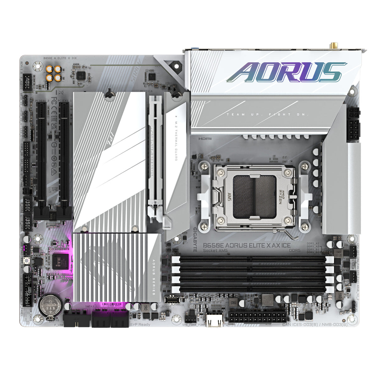 Gigabyte B650E AORUS ELITE X AX ICE ATX motherboard - AMD B650 Socket AM5