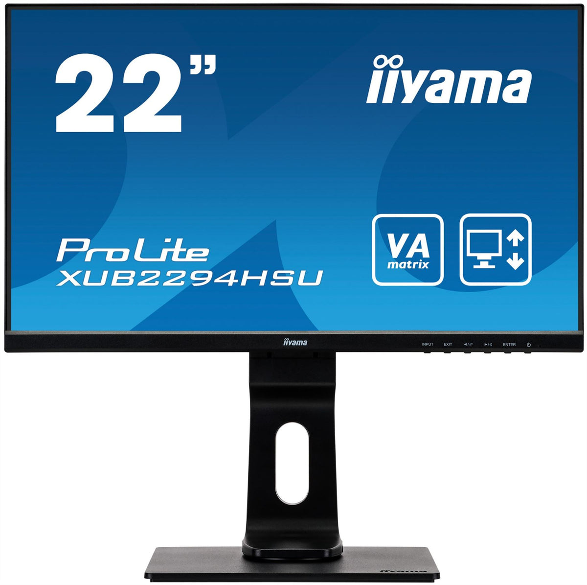 iiyama ProLite XUB2294HSU-B1 LED display 54.6 cm (21.5&quot;) 1920 x 1080 pixels Full HD Black Monitor