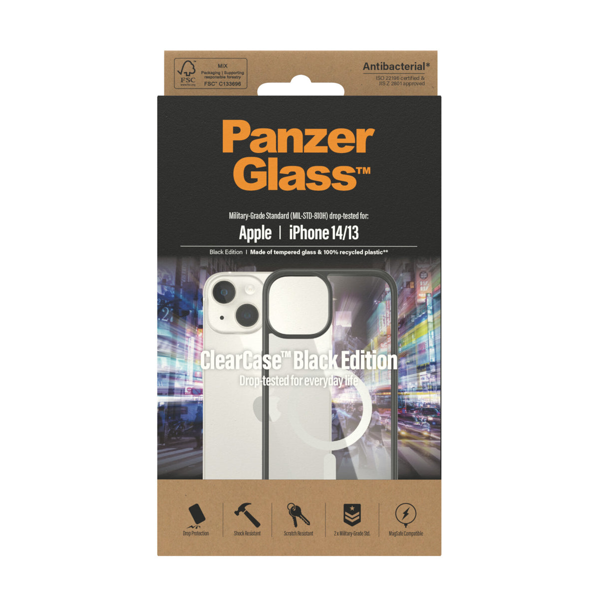 PanzerGlass ® ClearCase MagSafe for iPhone 14 / 13 in Black