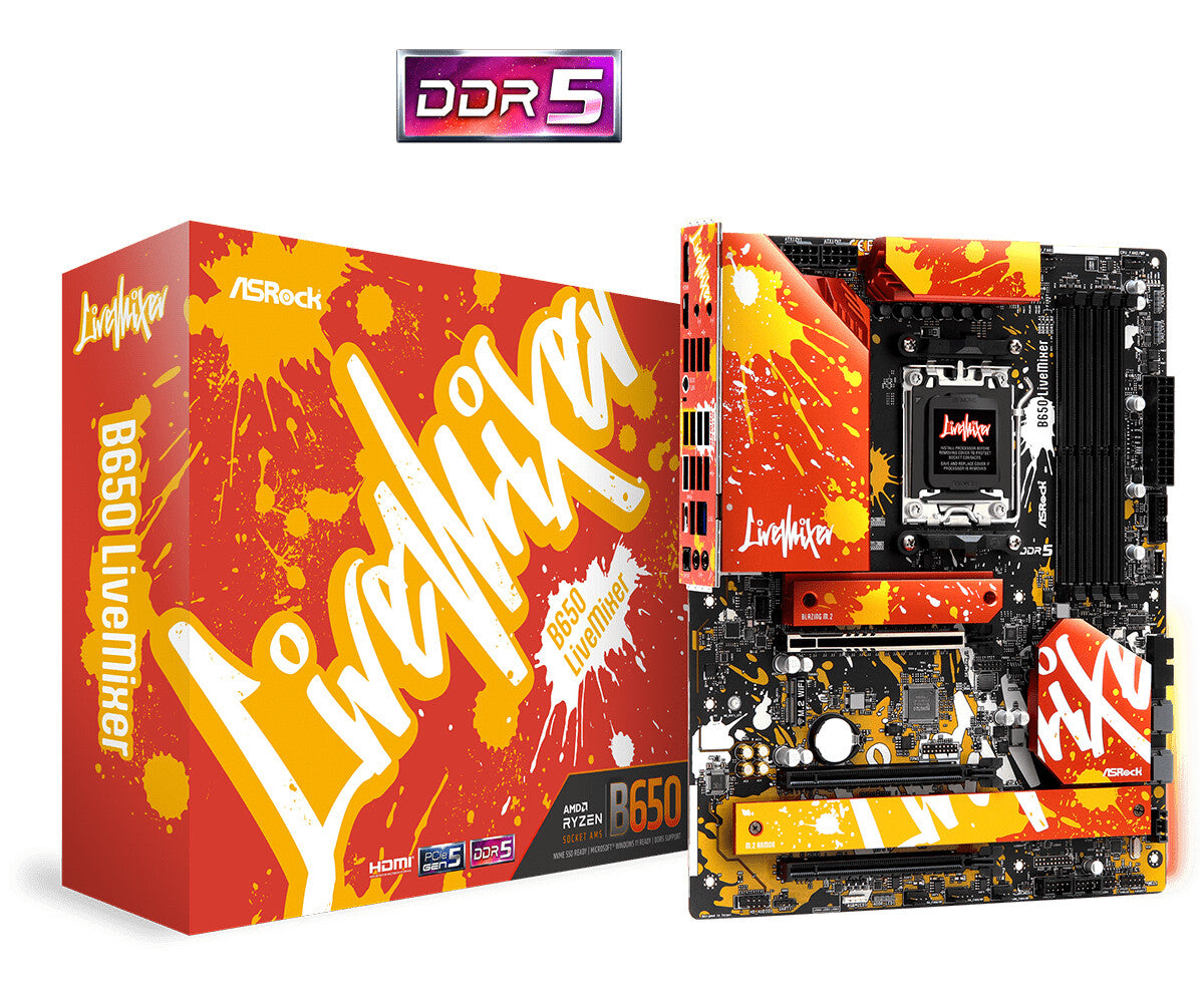 Asrock B650 LiveMixer ATX motherboard - AMD B650 Socket AM5