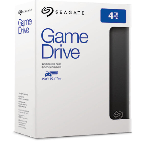 Seagate PS4 Game Drive - External HDD in Black - 4 TB