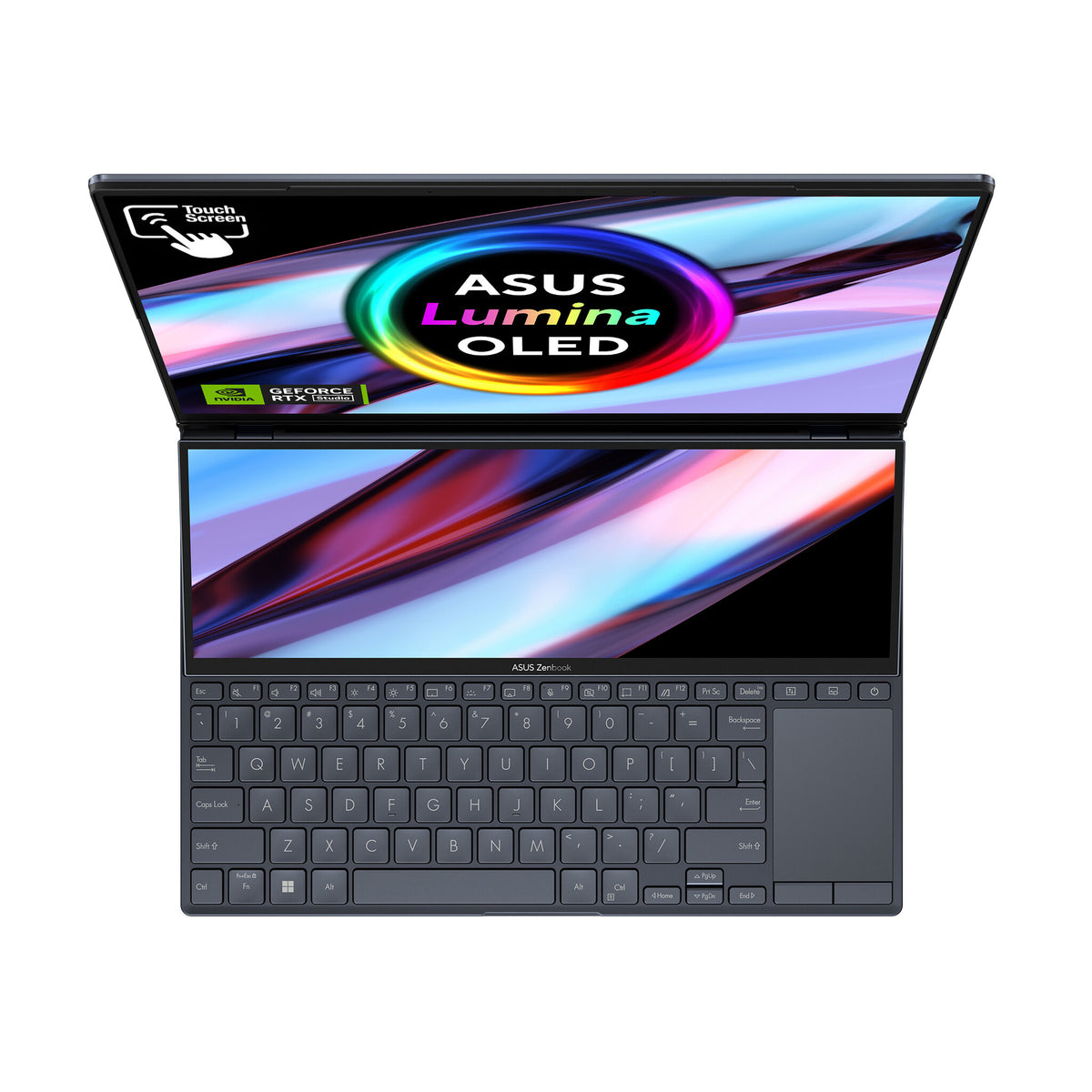 ASUS Zenbook Pro 14 Duo OLED Laptop - 36.8 cm (14.5&quot;) - Touchscreen - Intel® Core™ i7-13700H - 16 GB LPDDR5-SDRAM - 1 TB SSD - NVIDIA GeForce RTX 4050 - Wi-Fi 6E - Windows 11 Home - Black