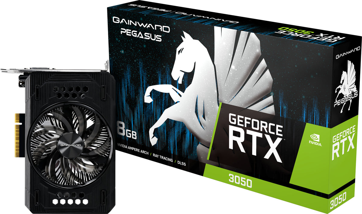 Gainward PEGASUS - NVIDIA 8 GB GDDR6 GeForce RTX 3050 graphics card