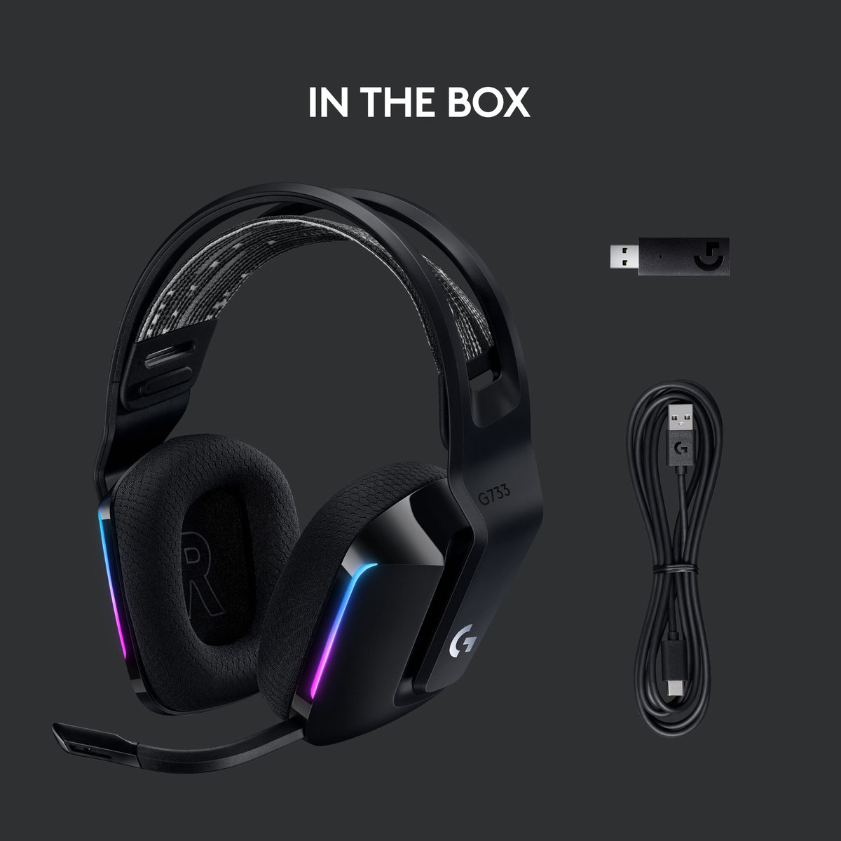 Logitech G - G733 LIGHTSPEED Wireless RGB Gaming Headset in Black