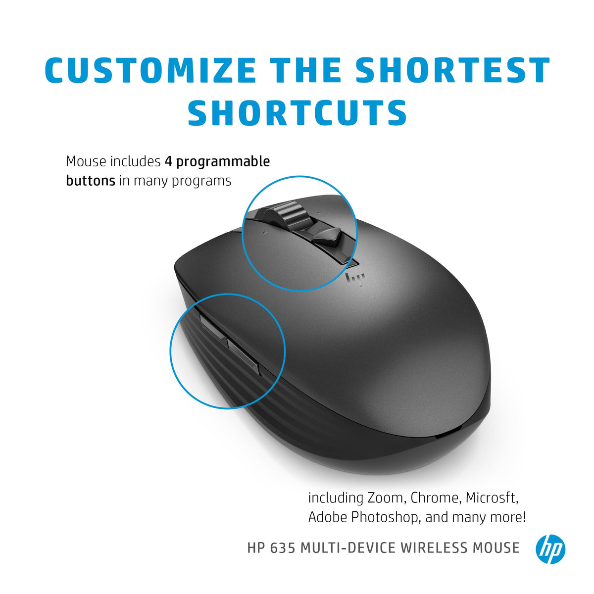 Hewlett Packard 635 - Bluetooth RF Wireless Mouse - 1,200 DPI