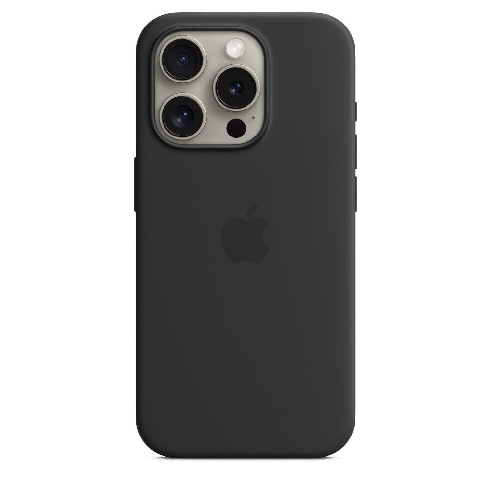 Silicone Case with MagSafe for iPhone 15 Pro in Black