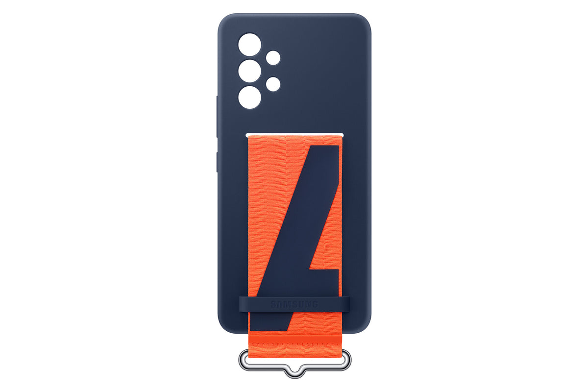 Samsung Silicone Cover with Strap for Galaxy A53 (5G) in Navy