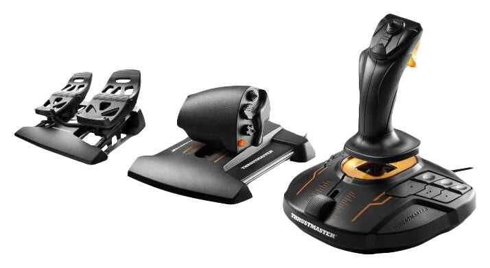 Thrustmaster T-16000M FCS Flight Pack - USB Flight Stick + Throttle + Rudder Pedals for PC / Mac